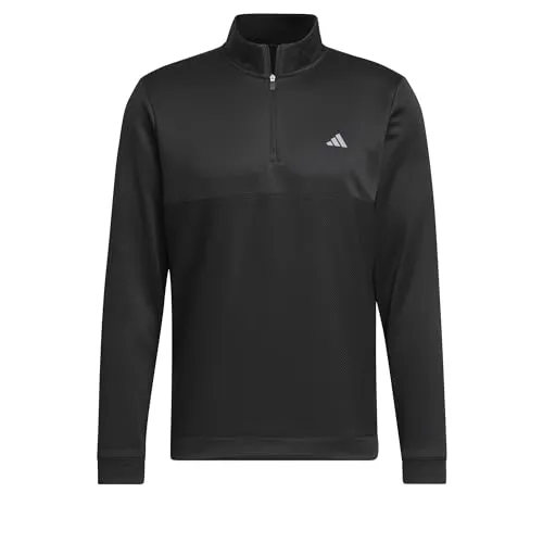 adidas Men's Ultimate365 Textured Quarter-Zip Top, SILPEB