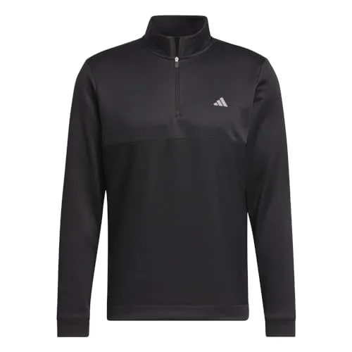 adidas Men's Ultimate365 Textured Quarter-Zip Top, SILPEB
