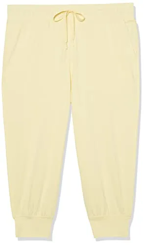 Amazon Essentials Women's Brushed Tech Stretch Crop Jogger Pant (Available in Plus Size), Grey Space Dye, X-Small
