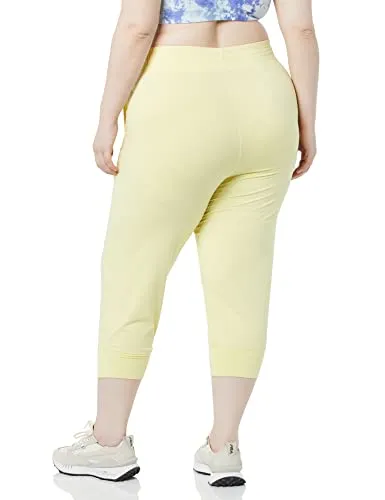 Amazon Essentials Women's Brushed Tech Stretch Crop Jogger Pant (Available in Plus Size), Grey Space Dye, X-Small