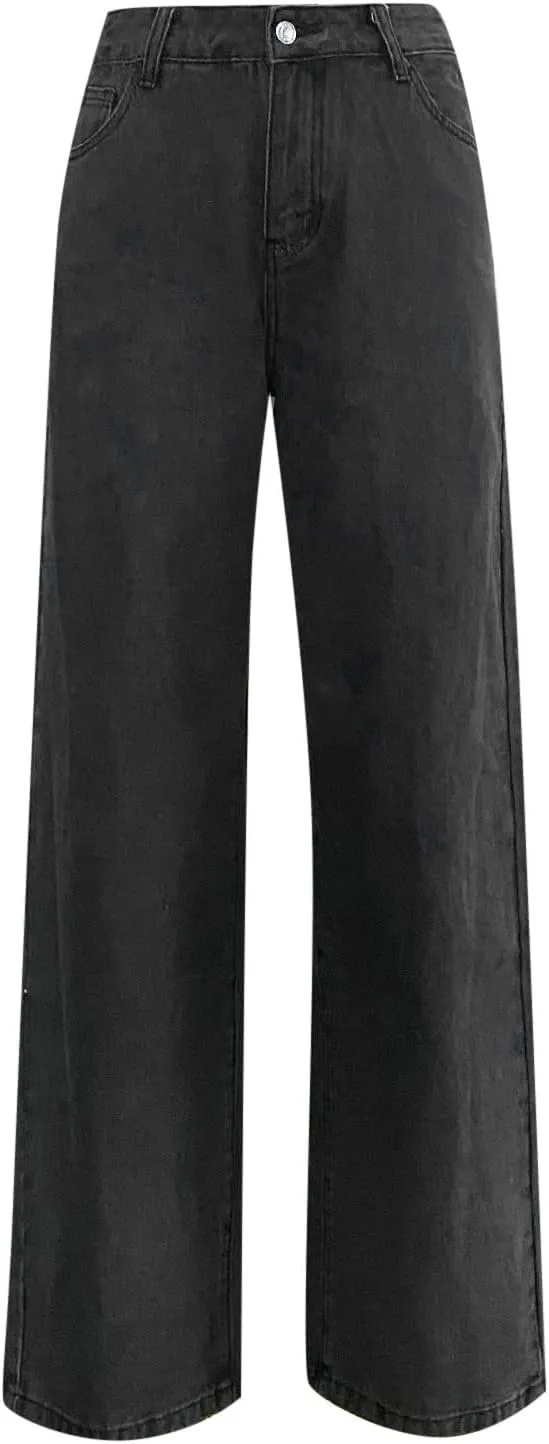 Baggy Jeans for Women Y2K High Street Boyfriend Pants Vintage Low Rise Jeans Aesthetic Clothing Hiphop Streetwear