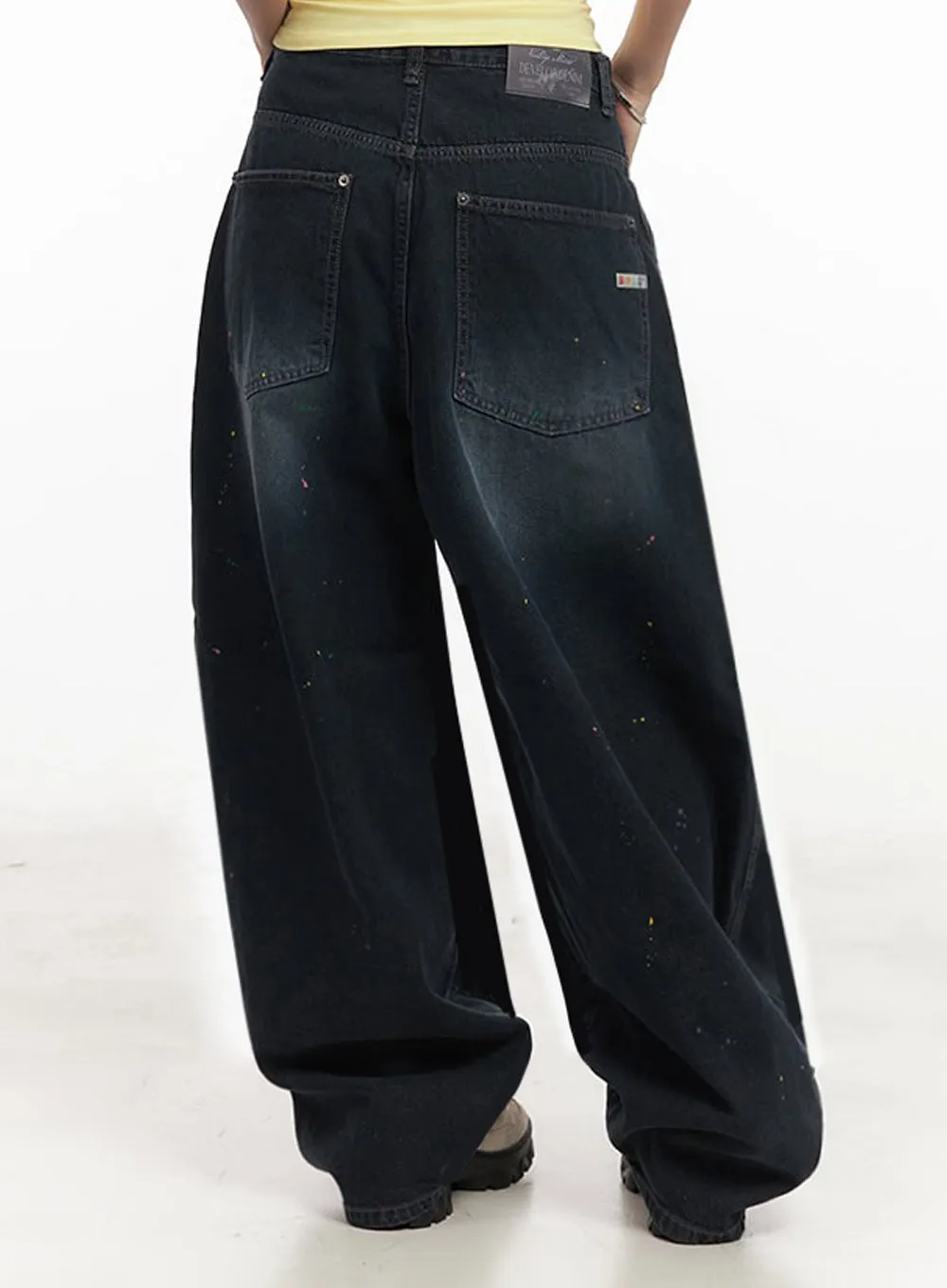 Beatrice Paint Baggy Jeans IM525