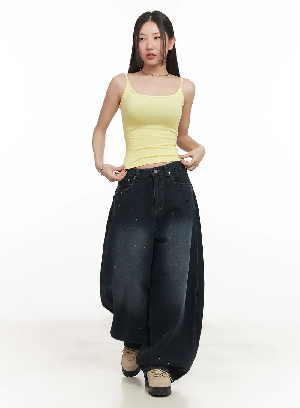 Beatrice Paint Baggy Jeans IM525