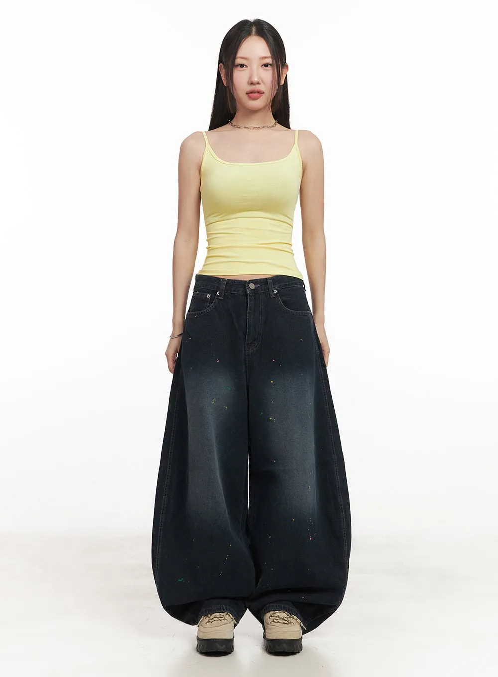 Beatrice Paint Baggy Jeans IM525