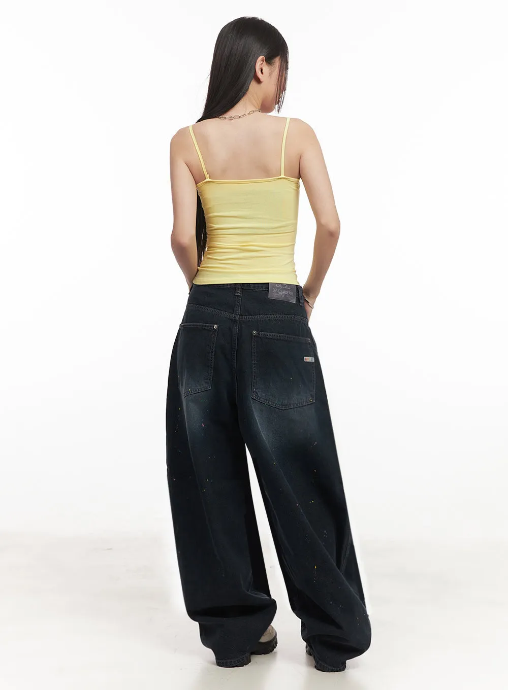 Beatrice Paint Baggy Jeans IM525