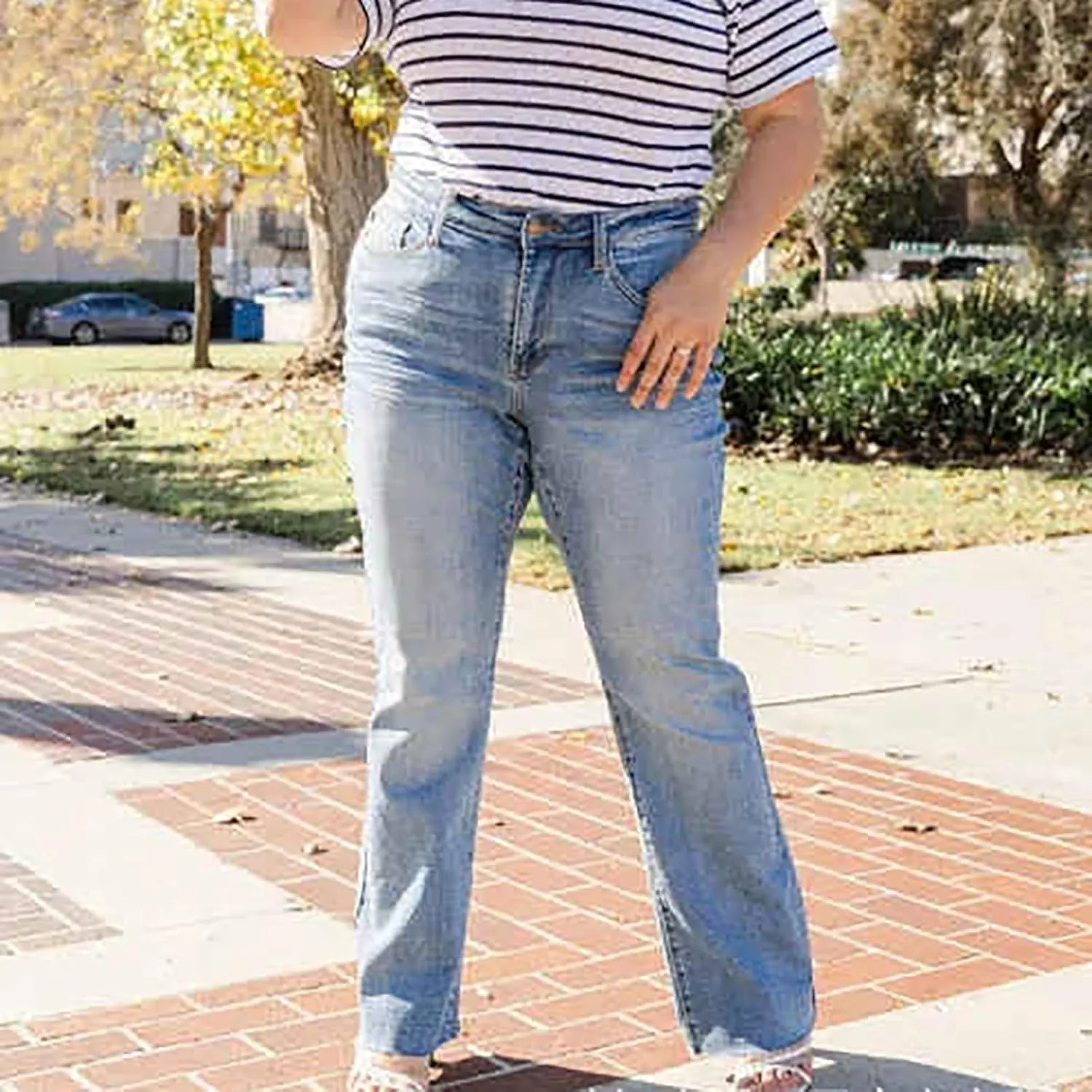 Bell Bottom Jeans for Women High Waisted Stretchy Flare Jeans Skinny Jeans Flare Denim Pants Bootcut Jeans 2024