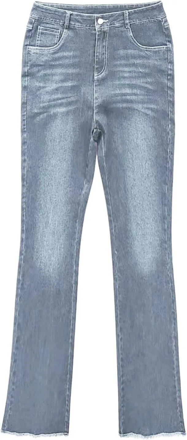 Bell Bottom Jeans for Women High Waisted Stretchy Flare Jeans Skinny Jeans Flare Denim Pants Bootcut Jeans 2024