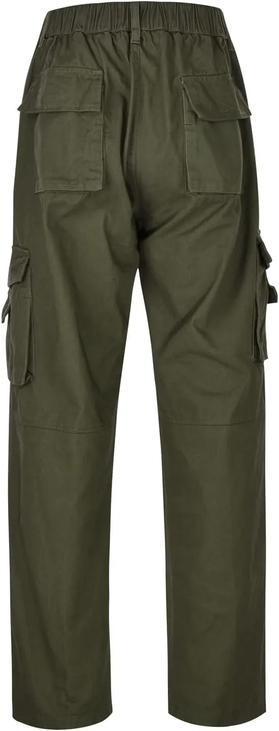 Cargo Jeans for Men Relaxed Fit Denim Pants with Multiple Pockets Causal Work Jeans Baggy Trousers