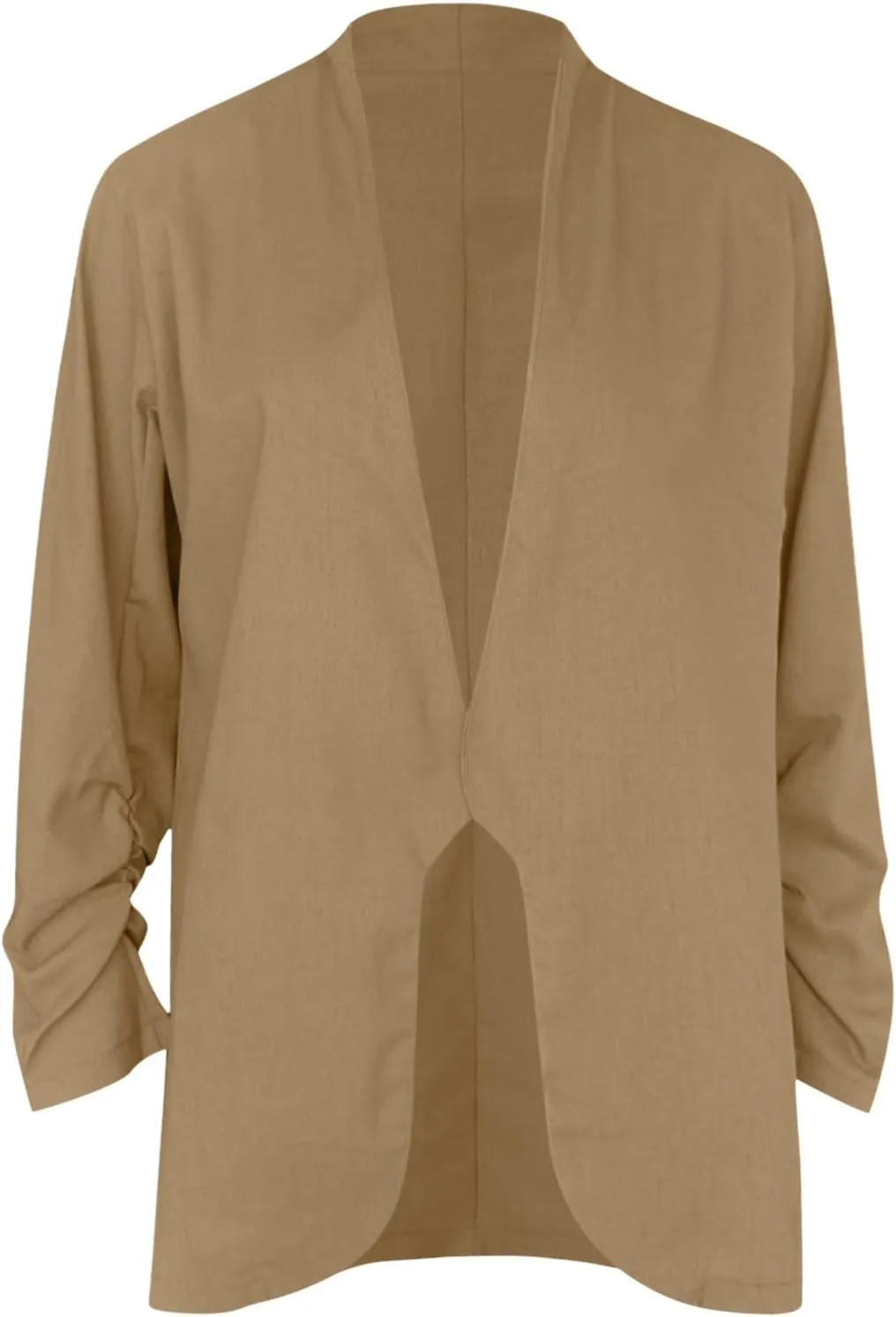 Collarless Blazer Jackets for Women Causal Ladies Blazer Buttonn Dressy Fashion Suit Loose Fit Herringbone Coat