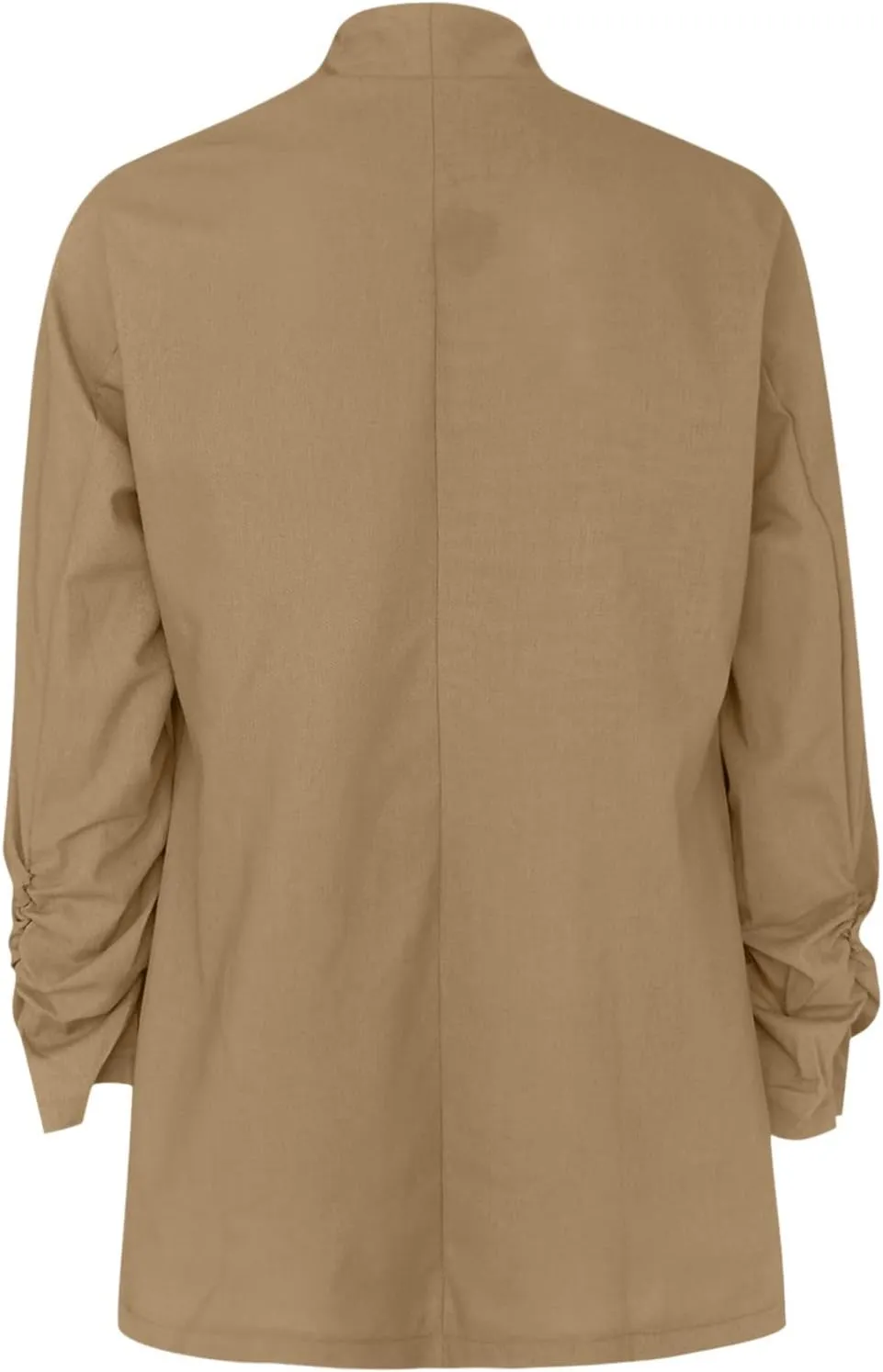 Collarless Blazer Jackets for Women Causal Ladies Blazer Buttonn Dressy Fashion Suit Loose Fit Herringbone Coat