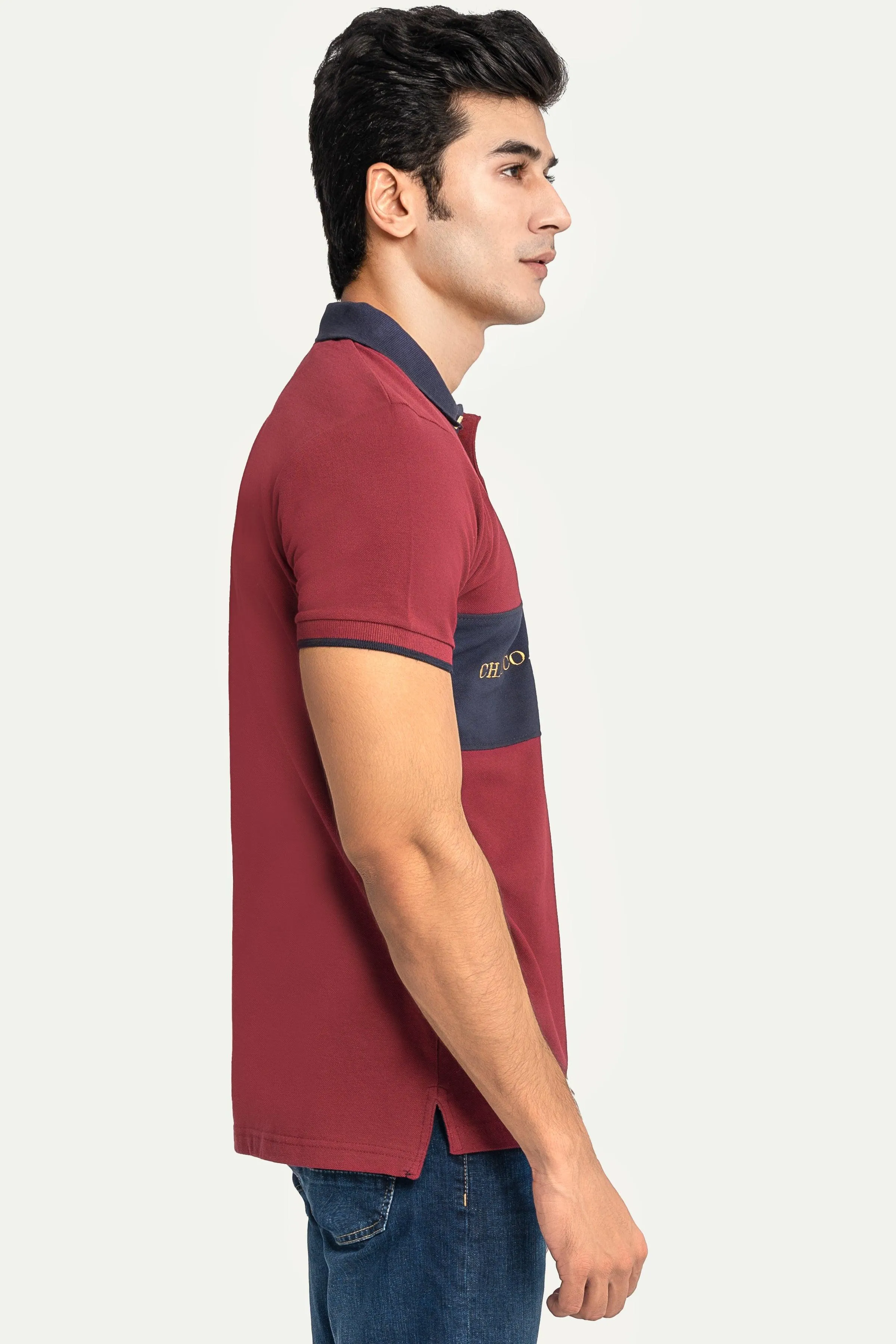 FASHION POLO MAHROON NAVY