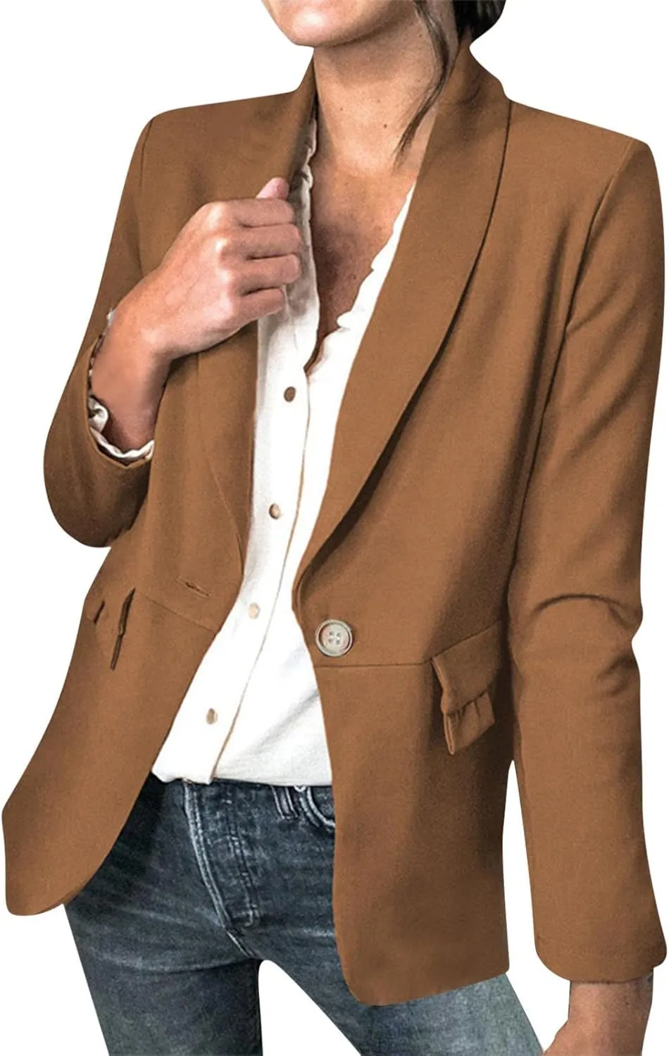 Linen Blazers for Women 2024 Tweed Womens Top Long Sleeve Prtite Fall Winter Cardigan Loose Oversized Blazer
