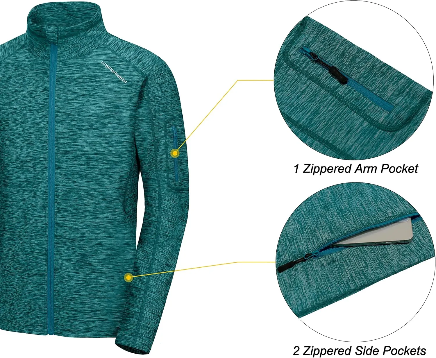 Men's Running Sport Track Jacket Full Zip Workout Athletic Fitness Jackets for Training