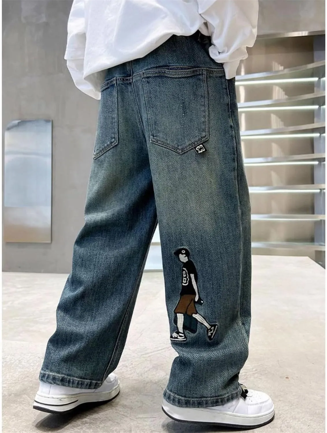 Otime Baggy Jeans 2025 New Straight Tube Loose Fit Soft and Comfortable Wear and Boys Jeans