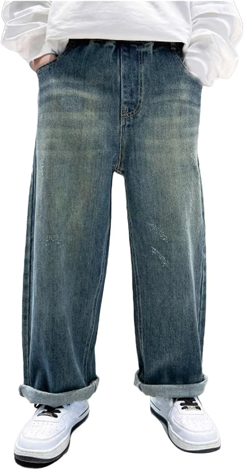 Otime Baggy Jeans 2025 New Straight Tube Loose Fit Soft and Comfortable Wear and Boys Jeans