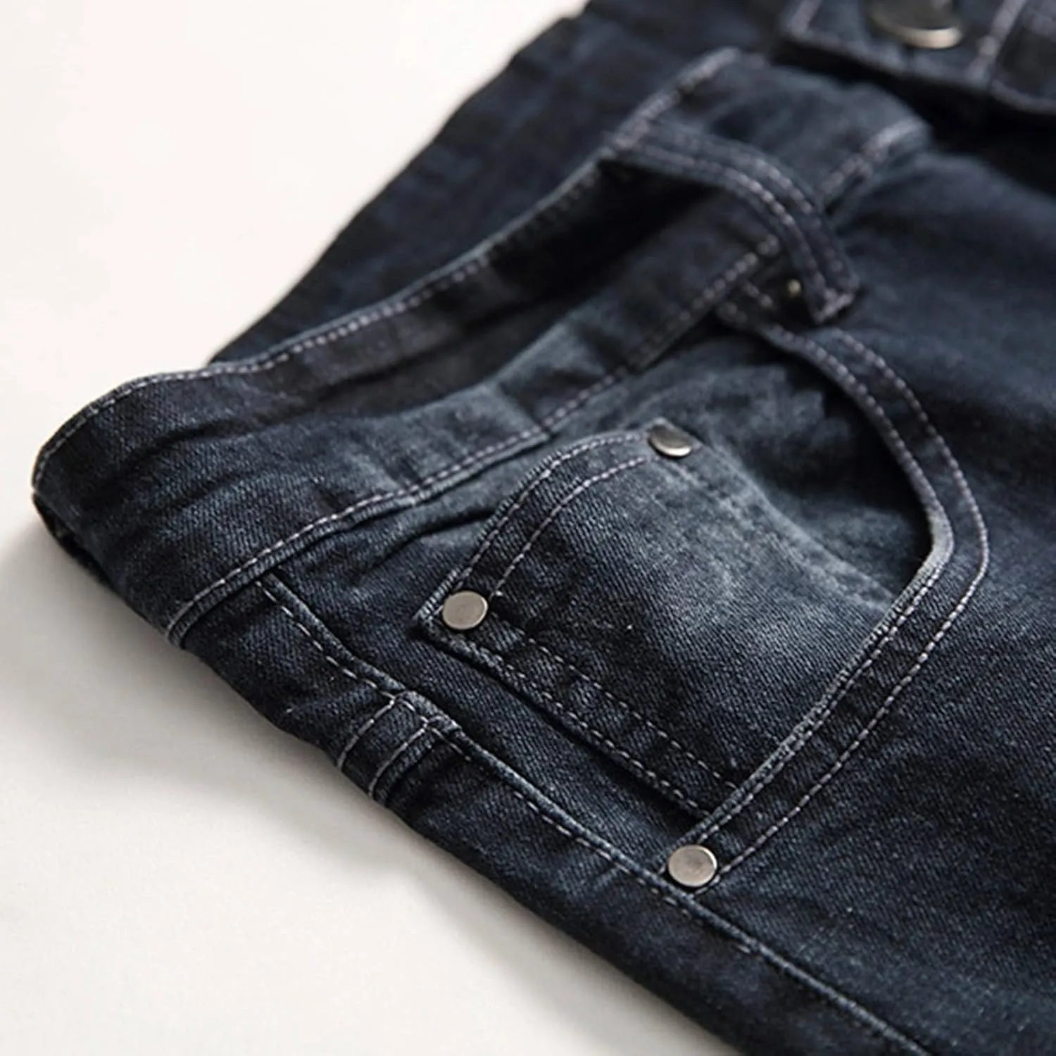 Ripped Jeans Men Baggy Classic Vintage Straight Wide Leg Denim Pants Baggy Jeans Trousers Mulit Pockets