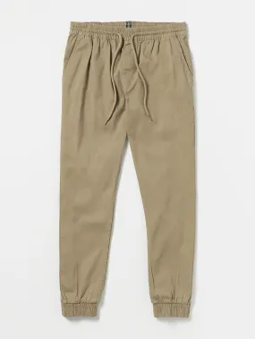 Road Trip Elastic Waist Pants - Khaki