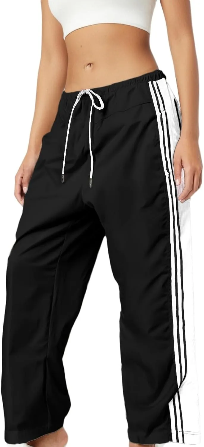 Trendy High Waist Wide Leg Trousers, 2025 New Straight Fit Elastic Waist Casual Pants