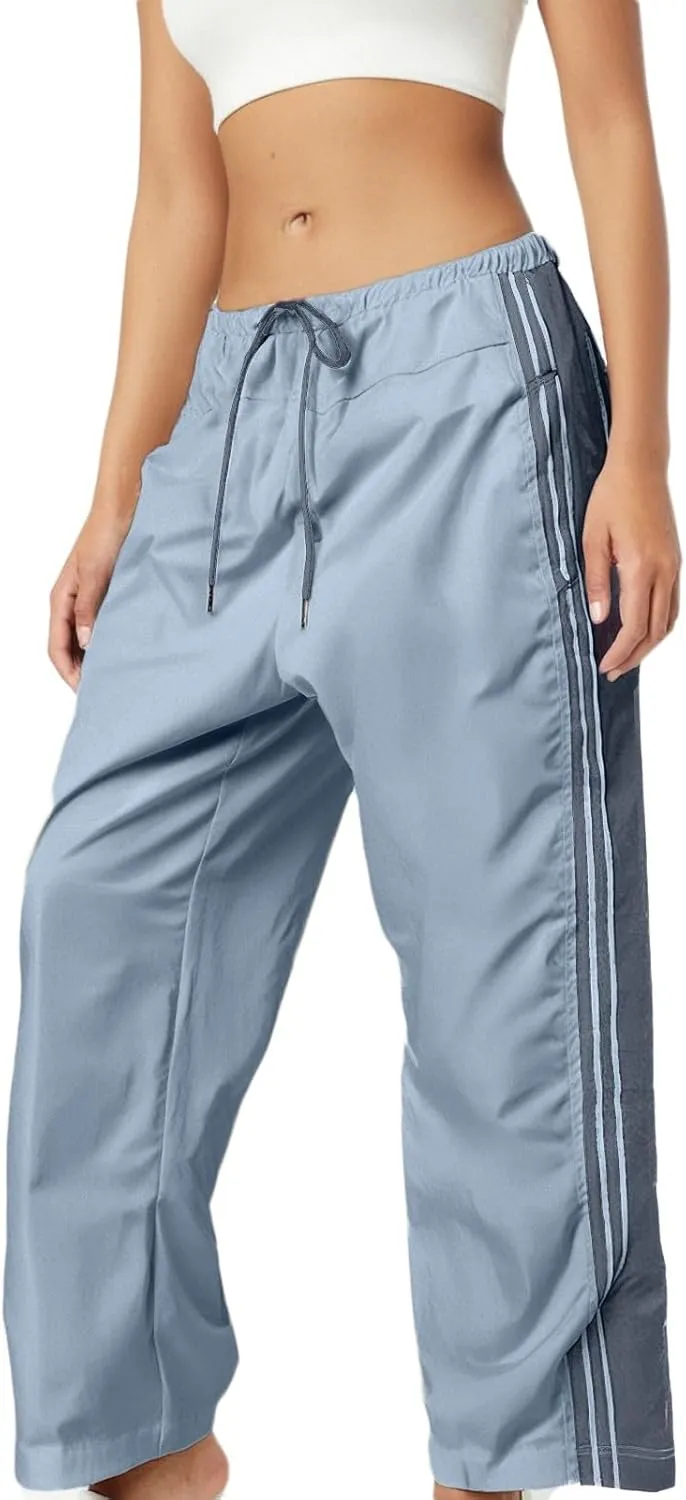 Trendy High Waist Wide Leg Trousers, 2025 New Straight Fit Elastic Waist Casual Pants