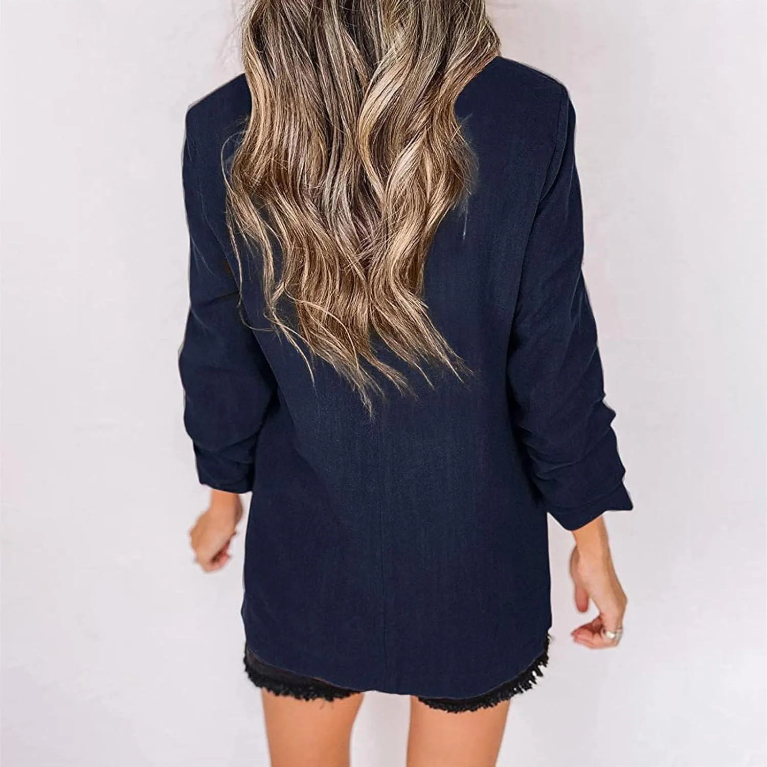 Womens Blazers for Work Casual Causal Women Jacket Long Sleeve Cute Fall Winter Suit Loose Fit Herringbone Blazer
