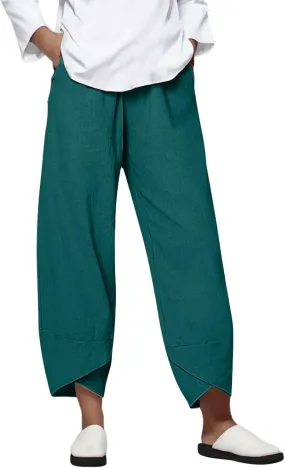 Women's Capri Pants Elastic Pants for Women Fashion Casual Fashion Shorts Drawstring Elastic Waist Lounge Pant Yoga