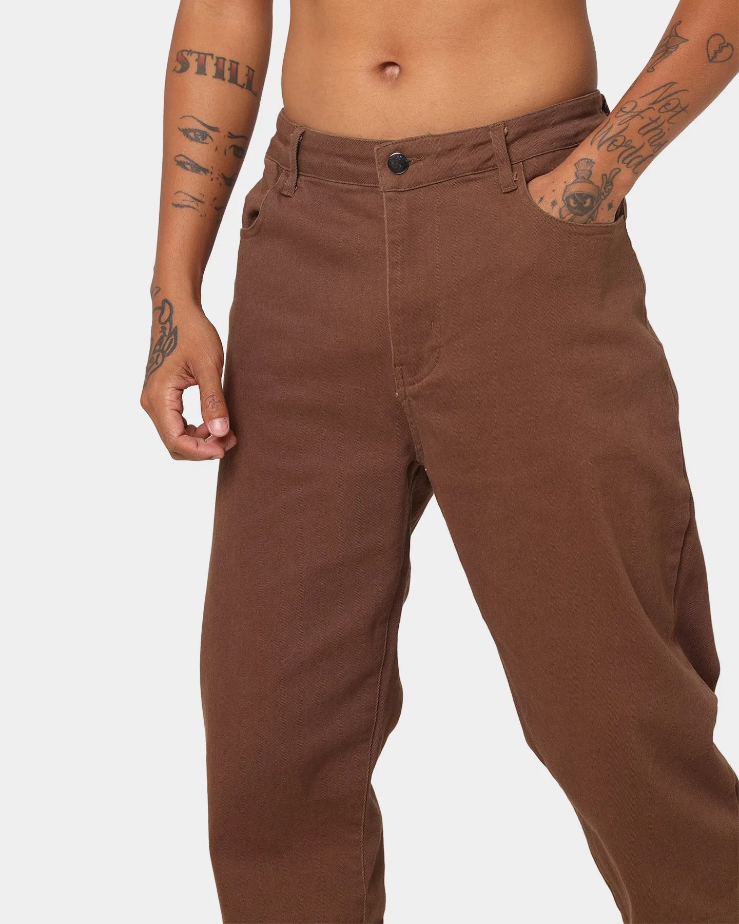 XXIII Beckett Baggy Jeans Chocolate